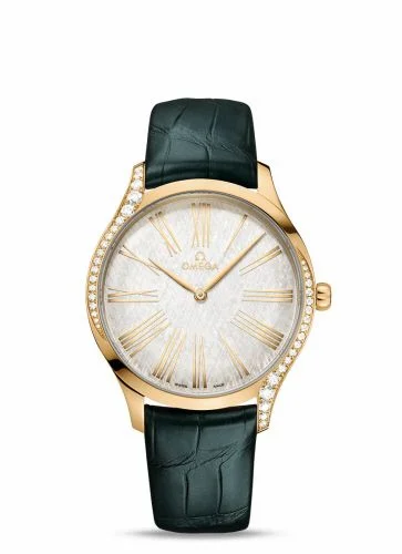 Omega De Ville Trésor 39 Moonshine Gold / Silver Silk / Alligator 428.58.39.60.02.001 (42858396002001)